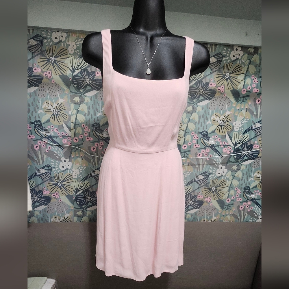 Wilfred Pink Square Neck Sleeveless Mini Dress